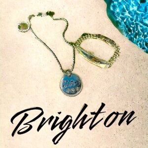 2 pc set lot Brighton necklace & bracelet  silver “Sisters” Swarovski crystals